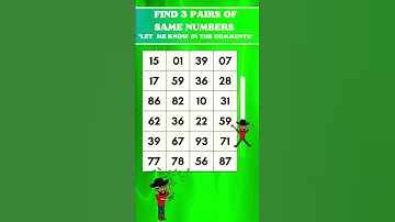 Find the 3 Pairs of Numbers Before Time Runs Out!