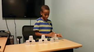 Joshua  9 cycle cup stacking