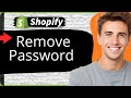 How to Remove Password from Your Shopify Store in 2026 | Disable Password Protection