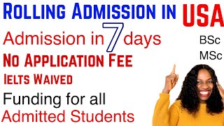 UNIVERSITY WITH NO APPLICATION FEE | AUTOMATIC FUNDING IN USA UNIVERSITY FOR INTERNATIONAL STUDENTS