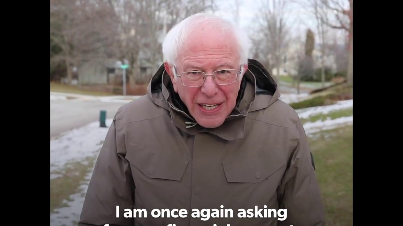 Bernie meme asking once again