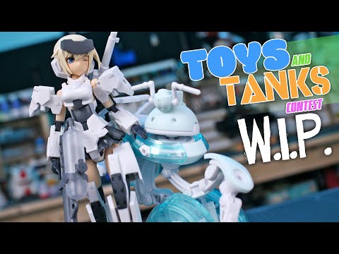 Toys and Tanks Contest WIP - Maruttoys Noseru Ramune Ver. & Frame Arms Girl Gourai Kai White Ver.2