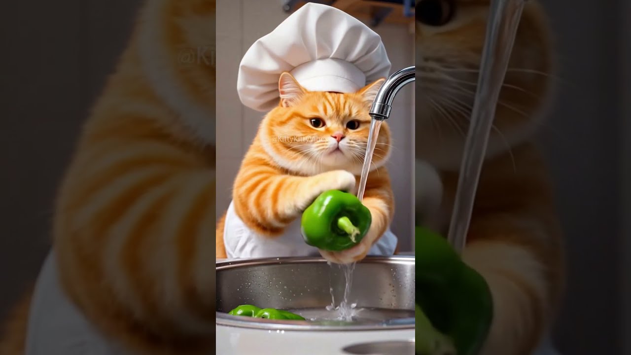 Orange Cat Cooking Spicy Boiled Beef Catchef Catcookingshow Funnycats Catai Shorts