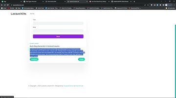 #1 Auto Slug Generator in laravel livewire | laravel livewire kit (free)