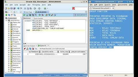 Menggunakan perintah-perintah group function dalam SQL Oracle - Bagian 1