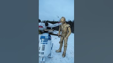 C3PO and R2D2 argue In Real Life 😂#shorts #recreation #starwars #r2d2 #cosplay #irl #parody