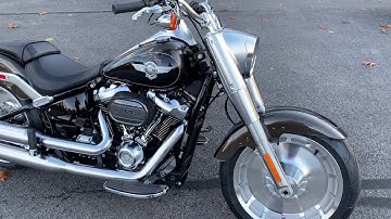 2020 Harley-Davidson Fatboy 114 in River Rock Gray and Black.