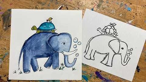 Watercolor animals- Made with McHarper Week 1, episode 1 - art tutorials crafts at home