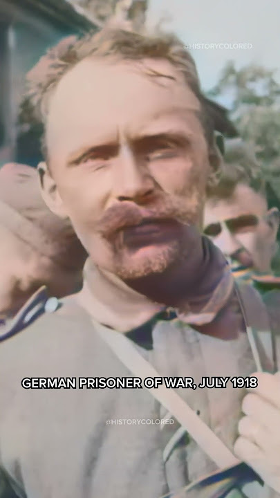 German POW in 1918 - Restored Footage