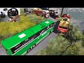 Aggressive volvo bus driver shows his power to crazy lady truck driver  euro truck simulator 2 ets2