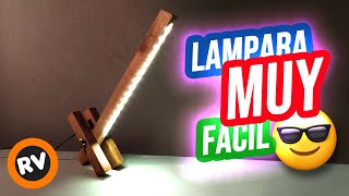 😲🔴 INCREIBLE 🔴😲  Como hacer una LAMPARA de ESCRITORIO casera ➡️Muy FACIL⬅️  🔆 Con LED 🔆 😀