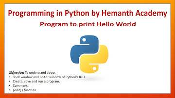 7 Program to print Hello World in Python by Hemanth Academy