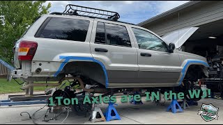Jeep Grand Cherokee WJ 1Ton Axles and LongArm Lift Kit are IN!