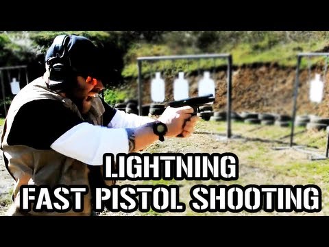 EXTREMELY FAST PISTOL SHOOTING DRILLS  (Do Not Try This At Home)