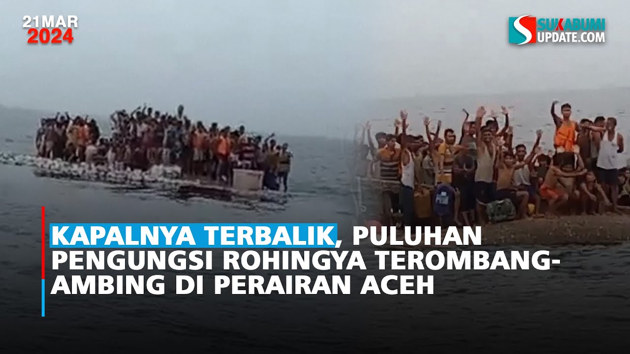 Kapalnya Terbalik, Puluhan Pengungsi Rohingya Terombang-ambing di Perairan Aceh