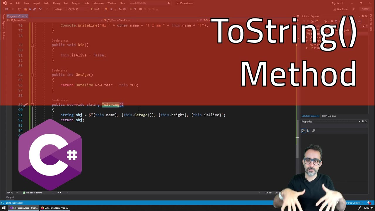 9.8 Tostring() Method - Learning C#