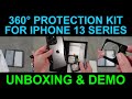 3 IN 1 360 Phone Protection Kit Case Screen Protector Camera Lens Cover by Simtect Unboxing