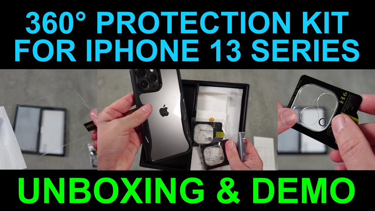 3 IN 1 360 Phone Protection Kit Case Screen Protector Camera Lens