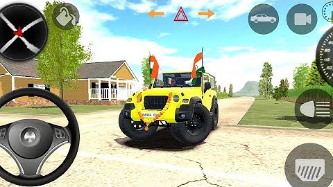 Dollar(song) modified mahindra yellow thar 😈indian car simulator 3d game || tecno spark 8 (part-25)