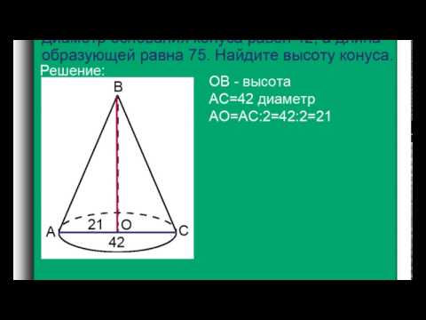 Диаметр основания конуса равен