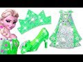 💖 Play Doh Making Colorful Sparkle ✨ Disney Princess Frozen Elsa Dress High Heels Crown Castle Toys