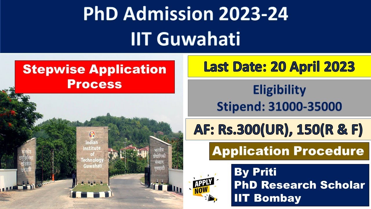 iit guwahati chemistry phd admission 2023