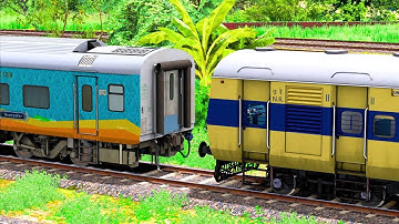 ICF MEMU COUPLING LHB HUMSAFAR COACH | BUMPY RAILROAD | RAILWORKS | TRAIN SIMULATOR 2022 | RAILROAD