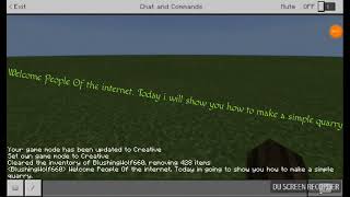 How to make a simple quarry with command block in mcpe 1.2.8