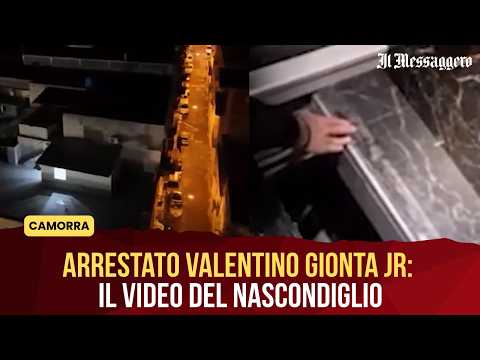 Video Camorra, arrestato Valentino Gionta jr: il video del nascondiglio