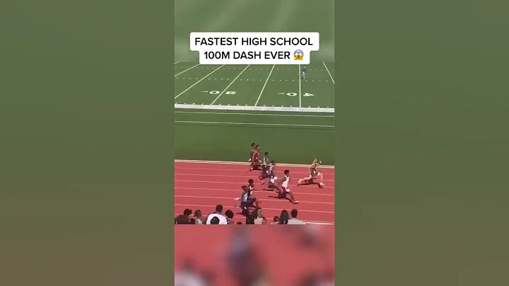 The fastest high school 100M dash ever 😱👏 (via fast university) #shorts