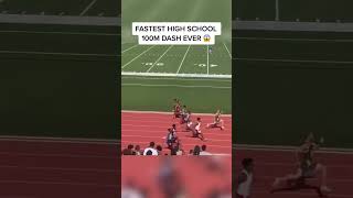 The fastest high school 100M dash ever 😱👏 (via fast university) #shorts