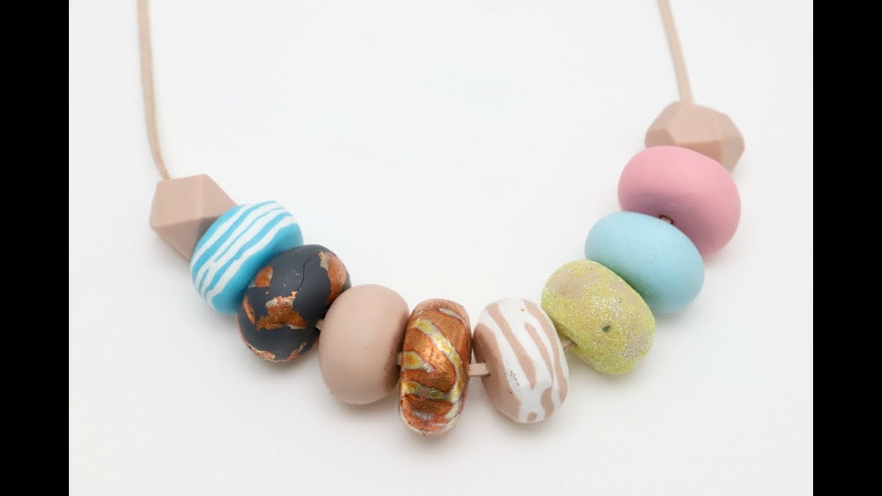 Simple Polymer Clay Bead Necklace • this heart of mine