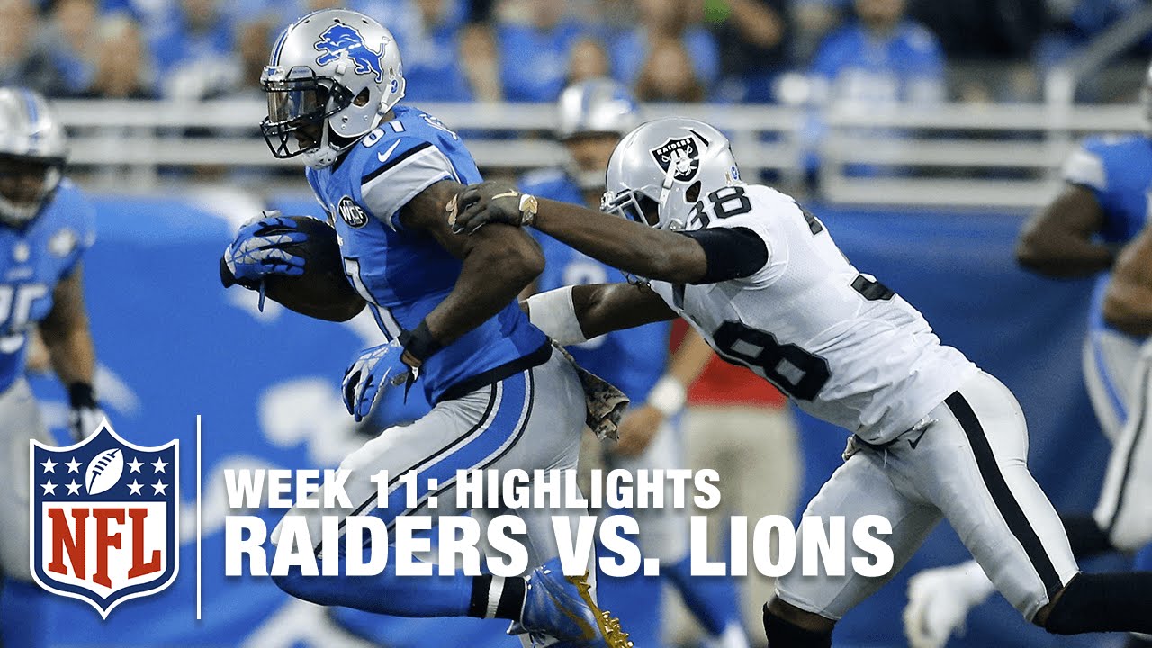 Raiders Vs Lions Week 11 Highlights Nfl Youtube
