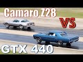 1970 Plymouth GTX vs 1978 Chevrolet Camaro NO COMMENTARY