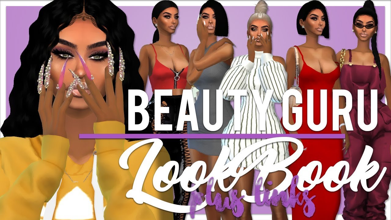 The Sims 4 Beauty Guru Lookbook How To Use Simsdom Cc Links Youtube
