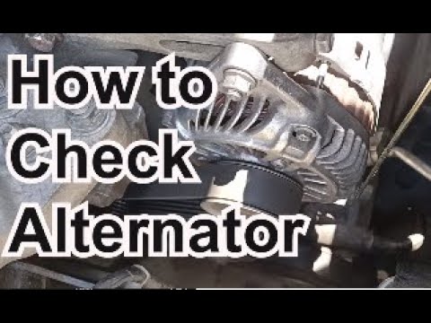 How to check Alternator - YouTube