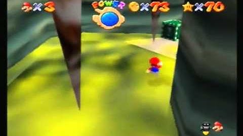 Super Mario 64 - Walkthrough - Stage 6 - Hazy Maze Cave - 100 Coins