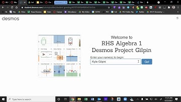 Desmos Project Introduction How to Login