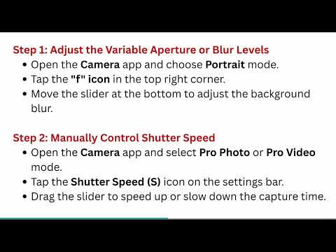 How to Change and Adjust Aperture, Shutter Speed, and White Balance on iPhone 18 Pro/ Pro Max Camera