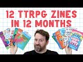 I made 12 ttrpg zines in 12 months