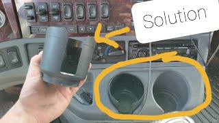 Found a solution for the crappy Freightliner Coronado, Columbia, Century cup holders..!! Link