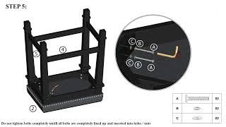 558121TWD01U 558121BLKTW01U 558121DKCHY01U BACKLESS COUNTER STOOL ASSEMBLY VIDEO