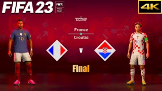 FIFA 23 | FRANCE vs. CROATIA | FIFA World Cup Final | PS5 4K