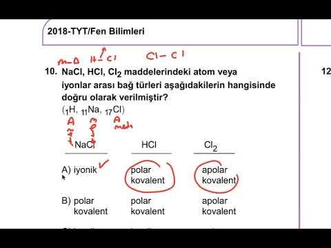 2018 TYT Kimya Soru ve Çözümleri