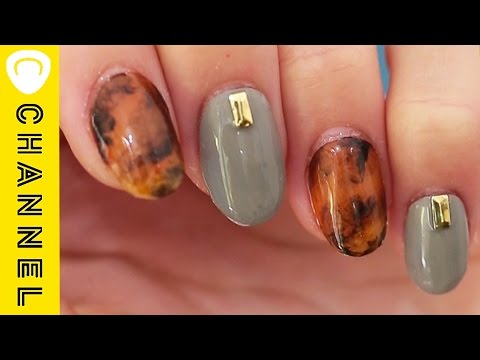 100均 簡単べっ甲ネイル Easy Tortoise Nail Youtube