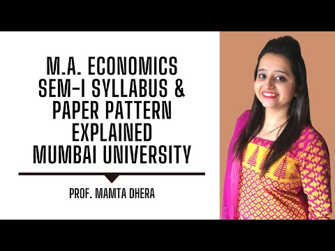 M.A. Economics SEM-I | M.U. Syllabus U0026 Paper Pattern Explained In Hindi | Prof. Mamta Dhera
