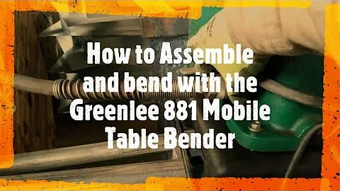 Greenlee 881 Mobile Bender Pt.1, How to assemble and Bend Conduit