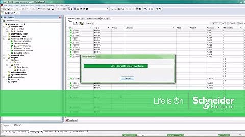 Importing & Exporting Variables and Comments in Unity Pro | Schneider Electric Support