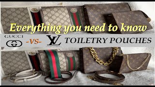 ❤️REVIEW/COMPARISON Louis Vuitton Toiletry 15, 17 & Bucket pouch bags 