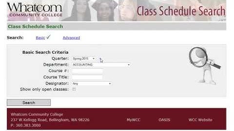 Basic Class Schedule Search